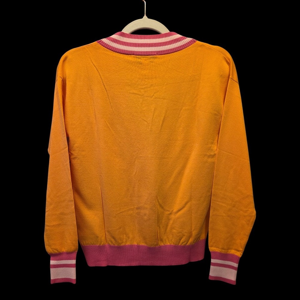 NWT Victor Glemaud Orange‎ Pink Cardigan Size S - Picture 2 of 5